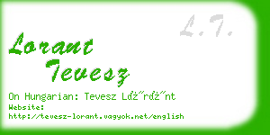 lorant tevesz business card